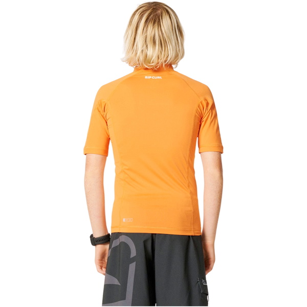 2026 Rip Curl Enfants Débardeur En Lycra à Manches Courtes Waves UPF 136BRV - Vitamin C